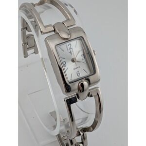 Cannes Watch Women 19mm Silver Case‎ 6.75" Band- New Battery